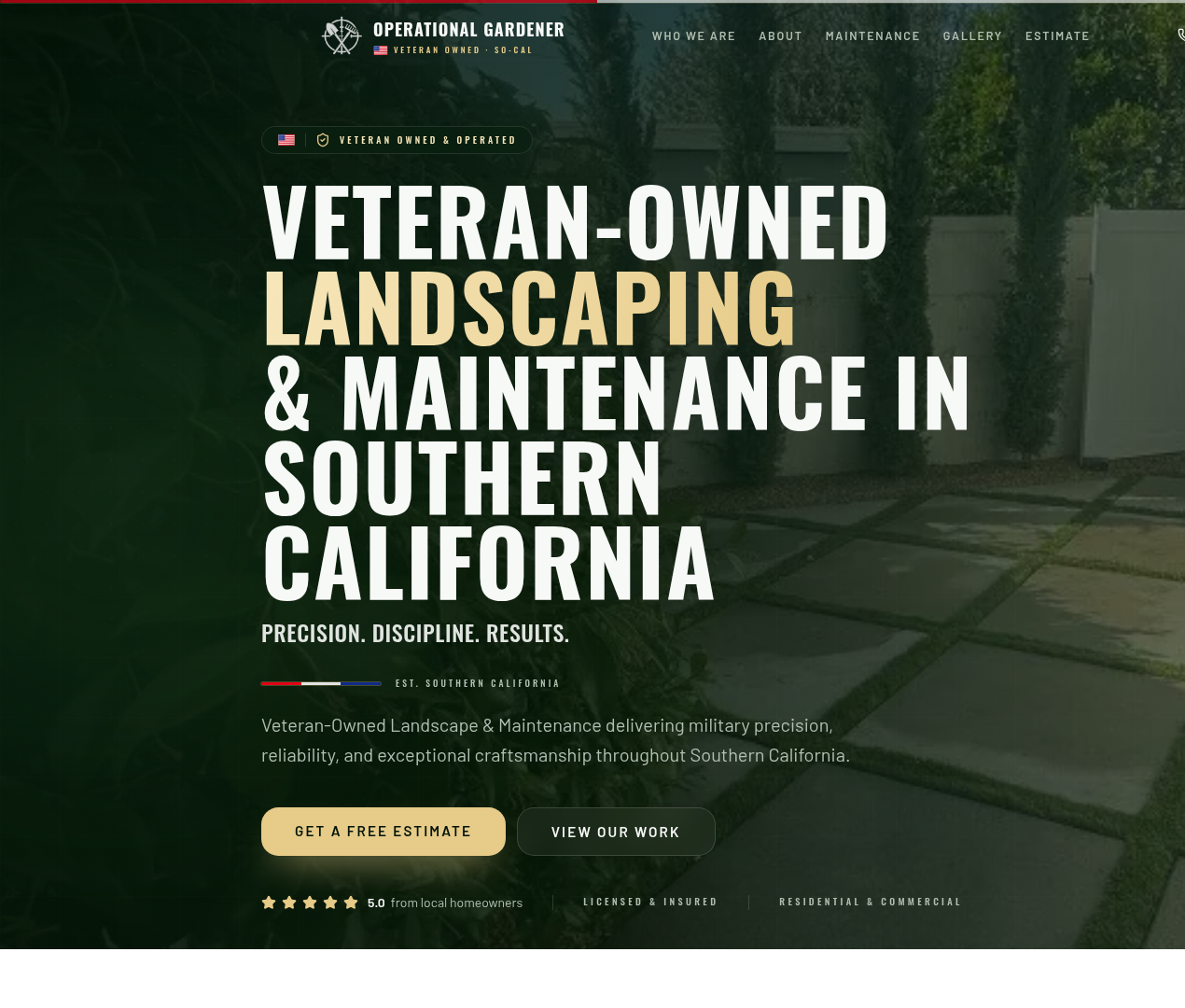 Live contractor website built by Clicker Media